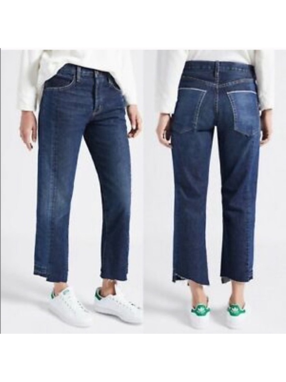 Current/Elliott Selvedge Uneven Straight Jeans